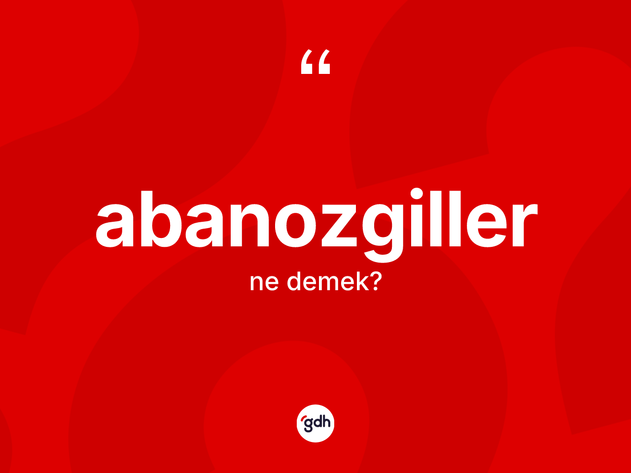 Abanozgiller ne demek? Abanozgiller kelimesinin TDK'ya göre açıklaması nedir?