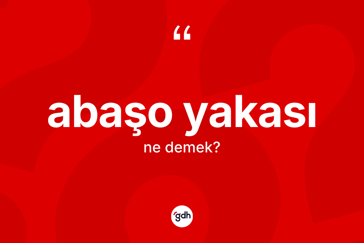 Abaşo yakası ne demek? Abaşo yakası kelimesinin kaç farklı anlamı var?
