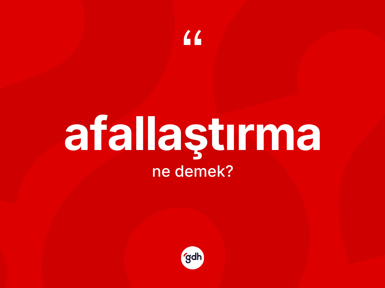 Afallaştırma kelimesinin tanımı nedir? Afallaştırma kelimesinin TDK'ya göre açıklaması nedir?