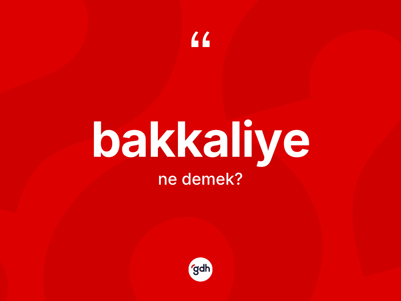Bakkaliye kelimesinin anlamı nedir? Bakkaliyenin TDK'ya göre anlamı nedir?