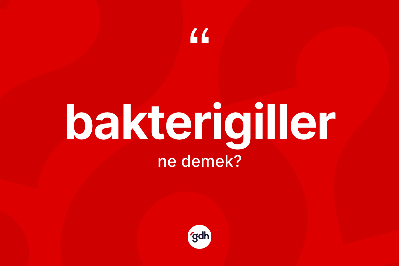 Bakterigiller kelimesinin tanımı nedir? Bakterigiller kelimesinin kaç farklı anlamı var?