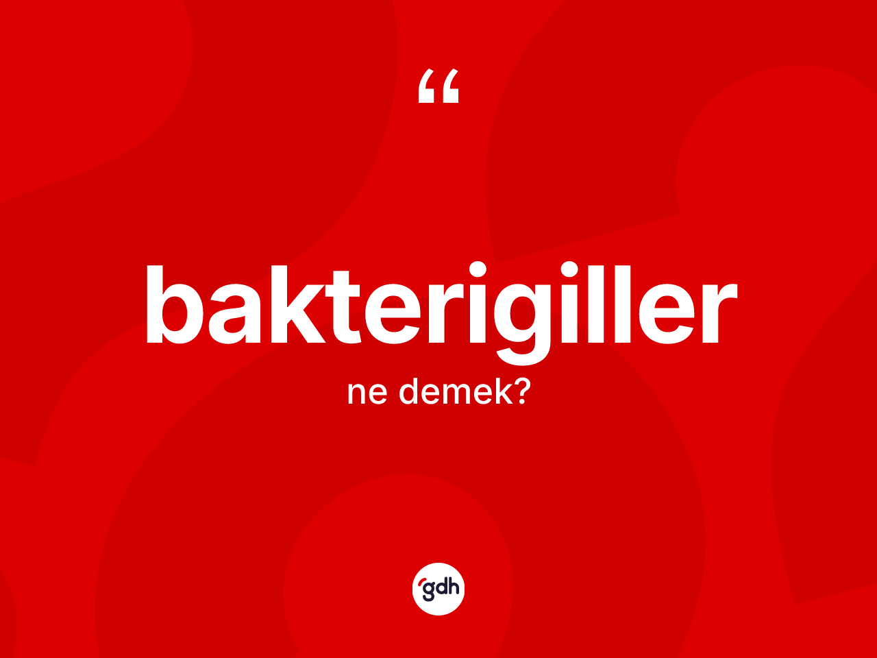 Bakterigiller kelimesinin tanımı nedir? Bakterigiller kelimesinin kaç farklı anlamı var?