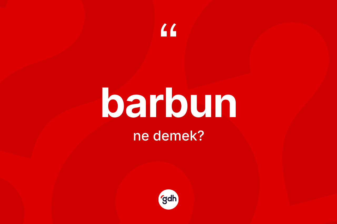 Barbun kelimesi ne anlama gelir? Barbun kelimesinin özellikleri nelerdir?