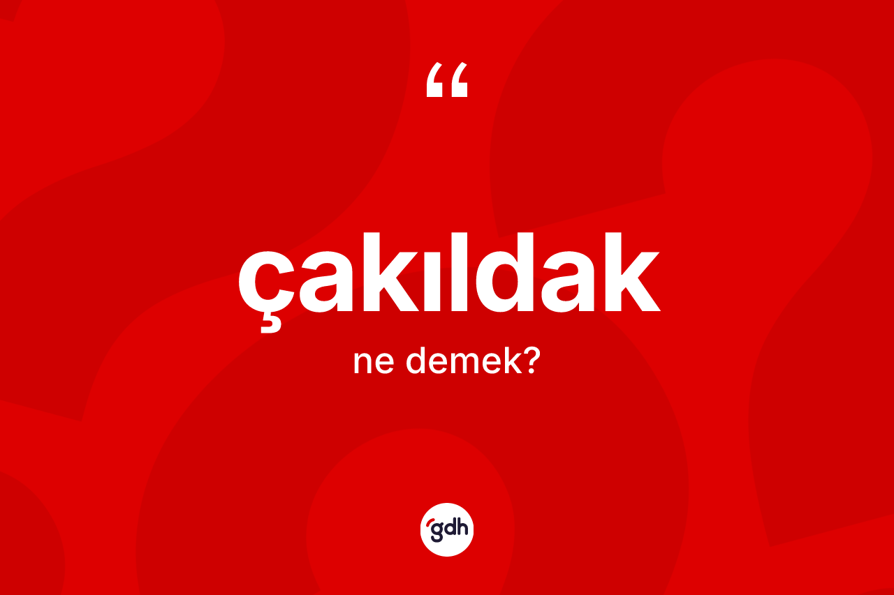 Çakıldak kelimesi ne demek? Çakıldak kelimesinin kaç farklı anlamı var?