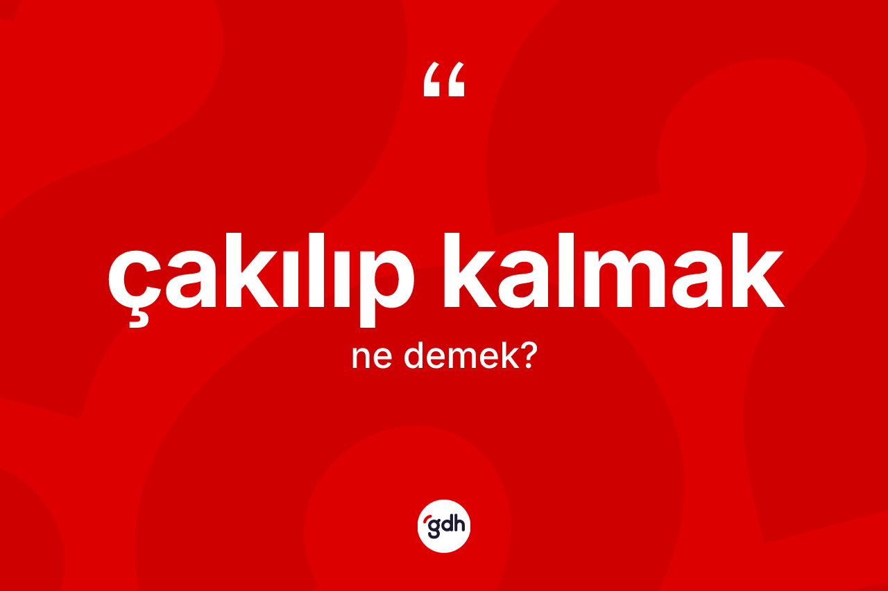 Çakılıp kalmak ifadesinin sözlükteki anlamı nedir? Çakılıp kalmak ifadesinin TDK'ya göre anlamı nedir?