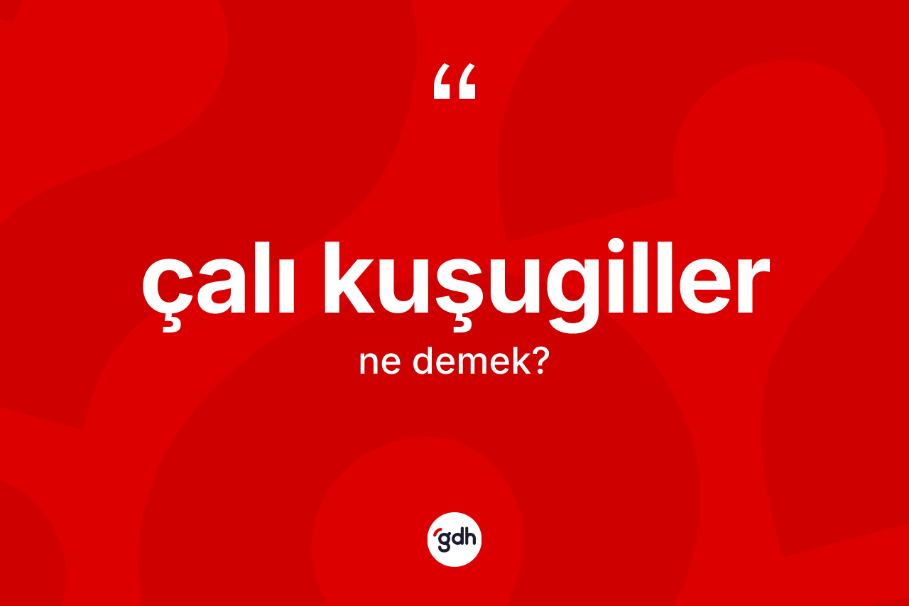 Çalı kuşugiller kelimesinin sözlükteki tanımı nedir? Çalı kuşugiller kelimesinin TDK'ya göre açıklaması nedir?