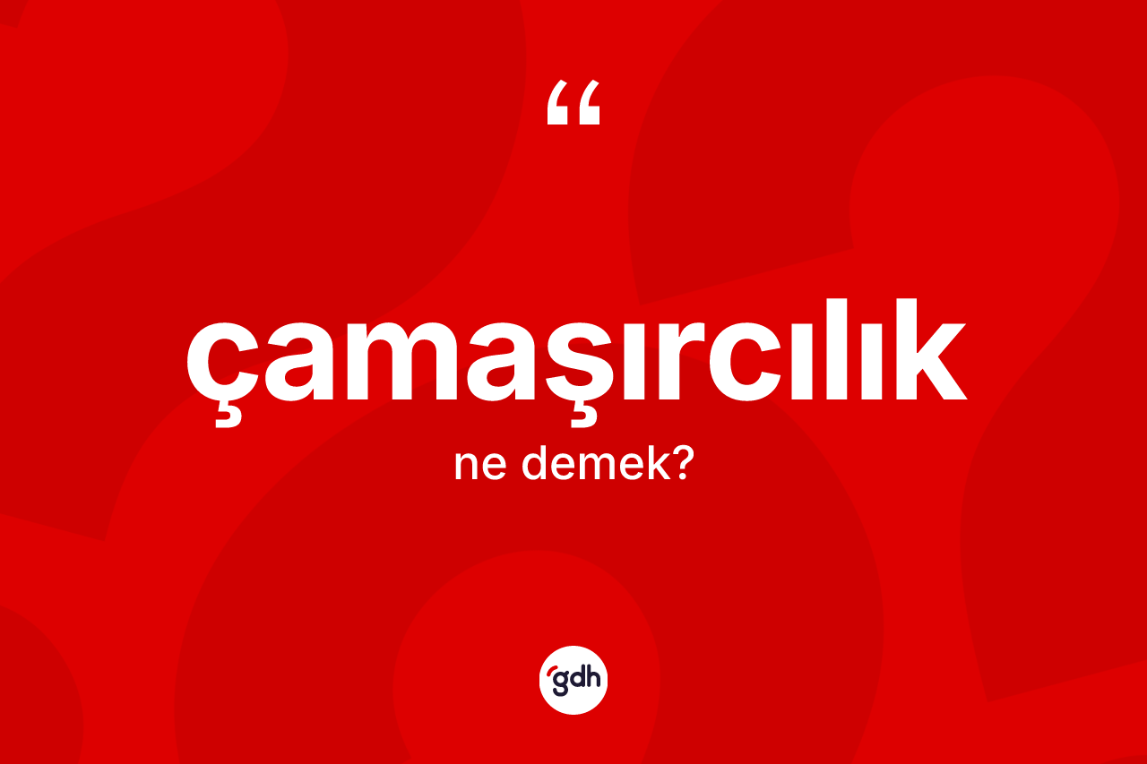Çamaşırcılık kelimesinin sözlükteki tanımı nedir? Çamaşırcılığın sözlükteki anlamı nedir?