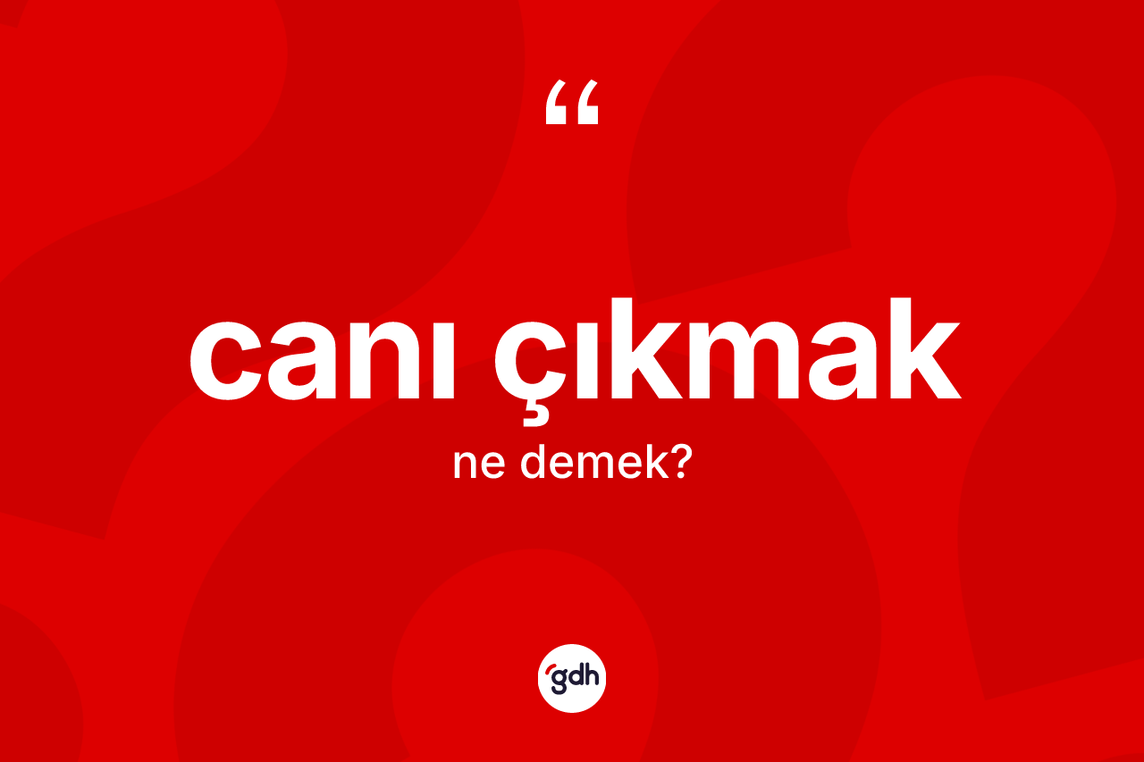 Canı çıkmak ifadesinin anlamı nedir? Canı çıkmak ifadesi nerede kullanılır?