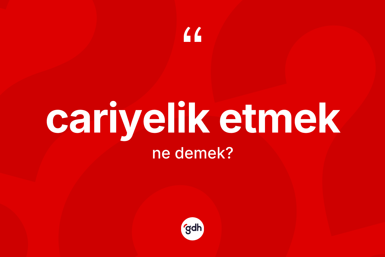 Cariyelik etmek ifadesinin kısaca tanımı nedir? Cariyelik etmek sözünün TDK açıklaması nedir?