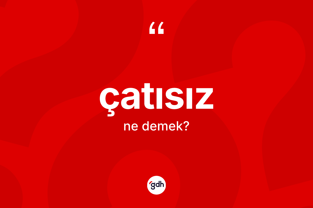Çatısız ne demek? Çatısız kelimesinin TDK anlamı nedir?