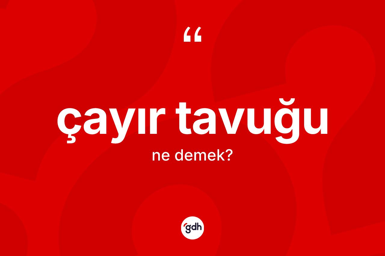 Çayır tavuğu kelimesinin sözlükteki tanımı nedir? Çayır tavuğunun kısaca tanımı nedir?