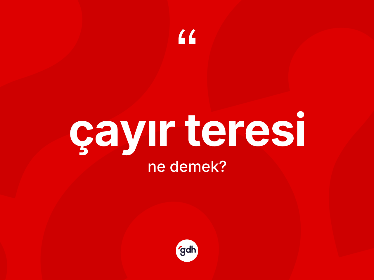 Çayır teresi kelimesinin tanımı nedir? Çayır teresinin sözlükteki anlamı nedir?