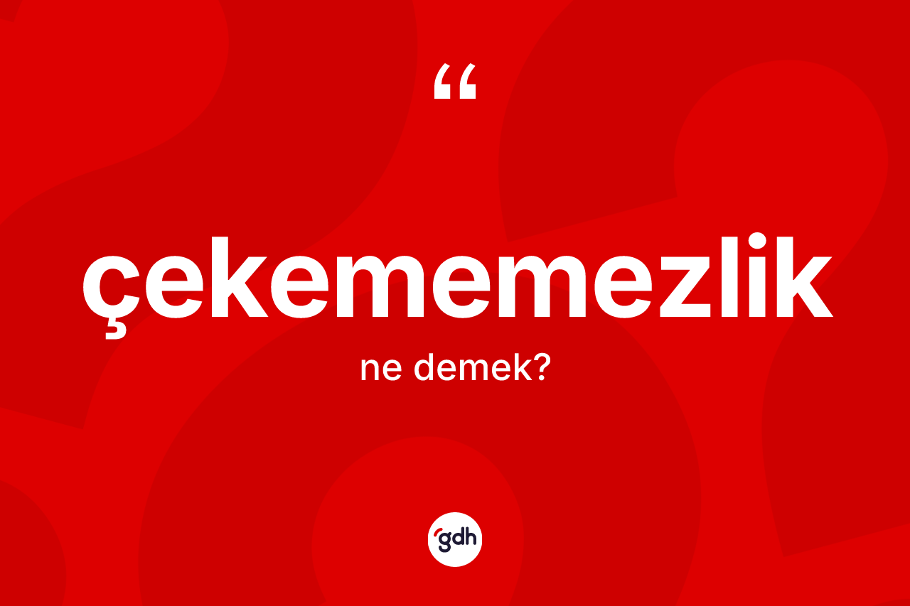 Çekememezlik kelimesinin anlamı nedir? Çekememezliğin kısaca tanımı nedir?