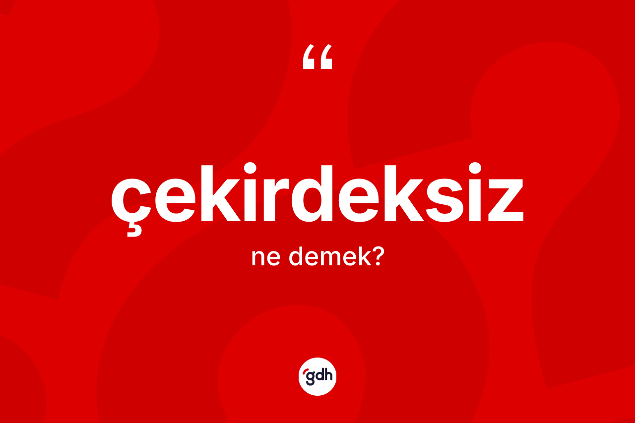 Çekirdeksiz kelimesi nedir? Çekirdeksizin kısaca tanımı nedir?