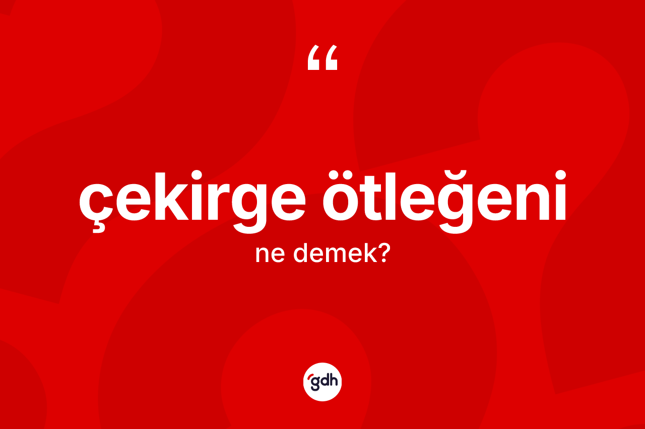 Çekirge ötleğeni kelimesinin sözlükteki tanımı nedir? Çekirge ötleğeninin TDK'ya göre anlamı nedir?