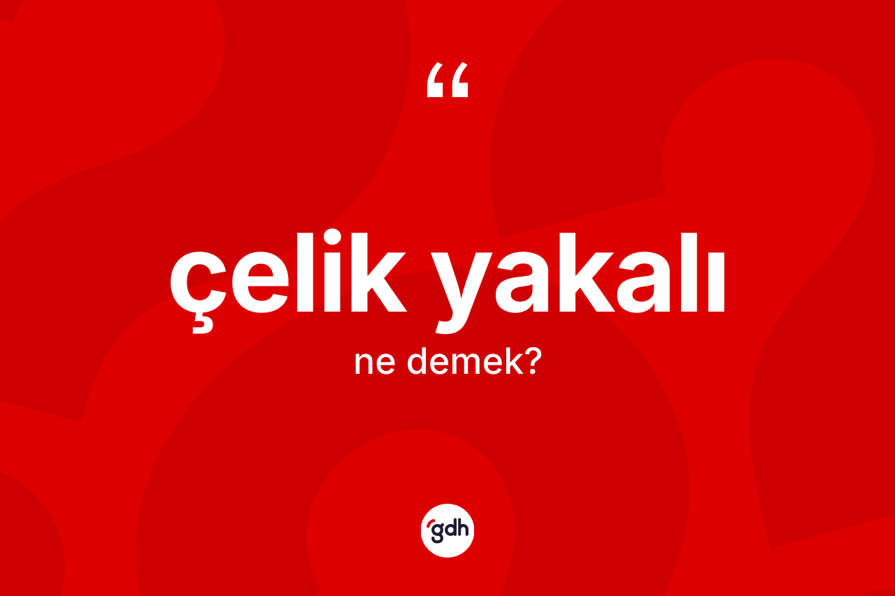 Çelik yakalı kelimesinin anlamı nedir? Çelik yakalı kelimesinin TDK anlamı nedir?