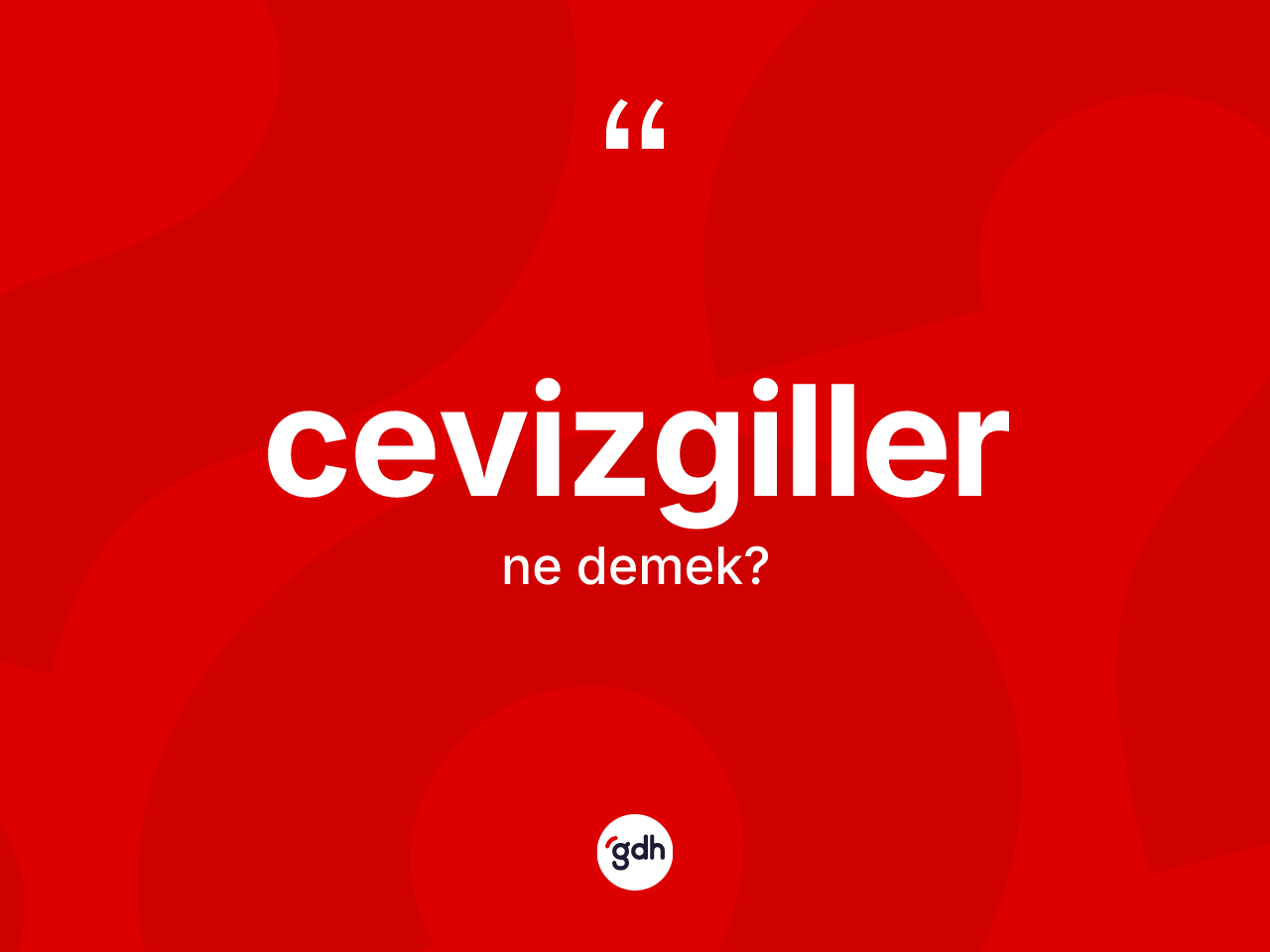 Cevizgiller kelimesinin tanımı nedir? Cevizgillerin TDK'ya göre anlamı nedir?