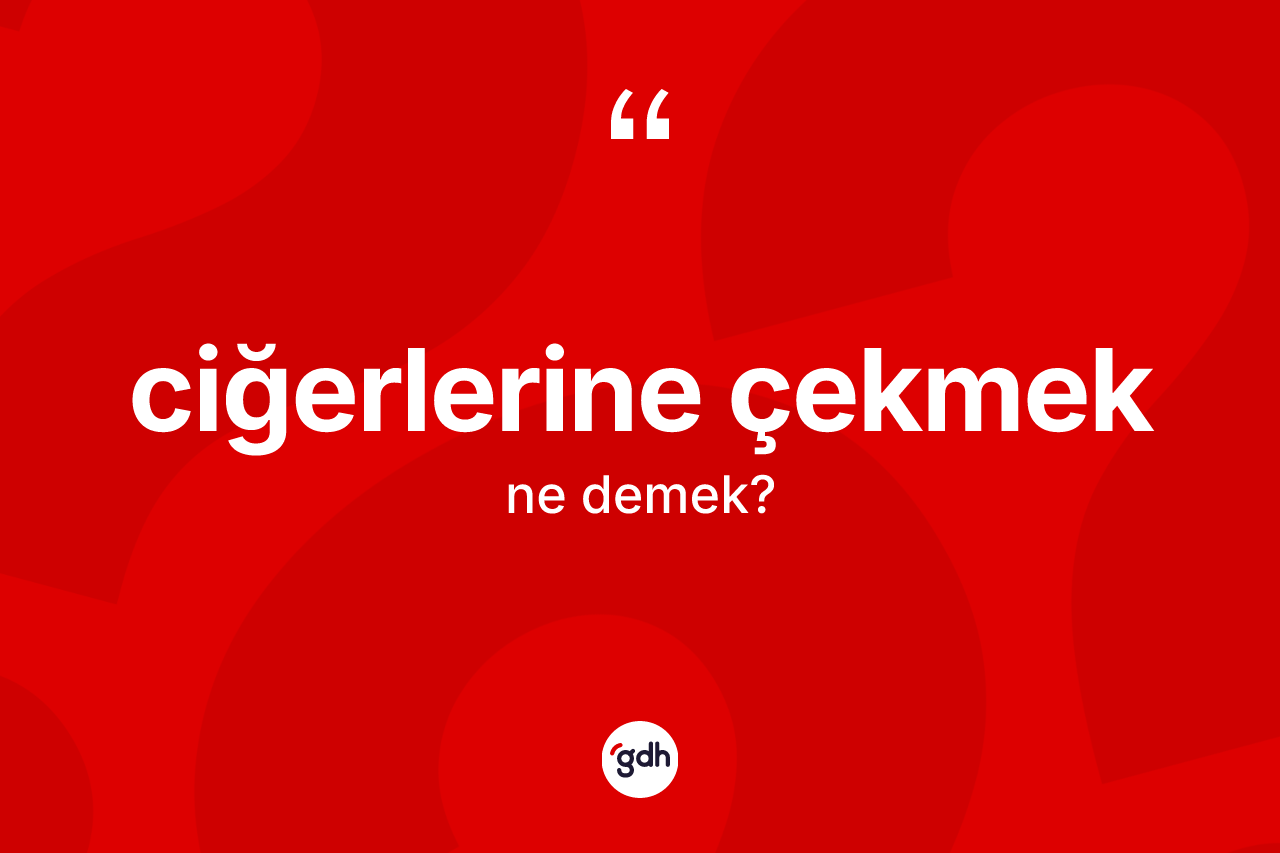 Ciğerlerine çekmek ifadesinin kısaca anlamı nedir? Ciğerlerine çekmek ifadesinin TDK'ya göre anlamı nedir?