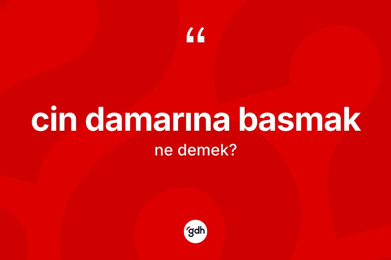 Cin damarına basmak ifadesinin kısaca tanımı nedir? Cin damarına basmak ifadesinin TDK anlamı nedir?