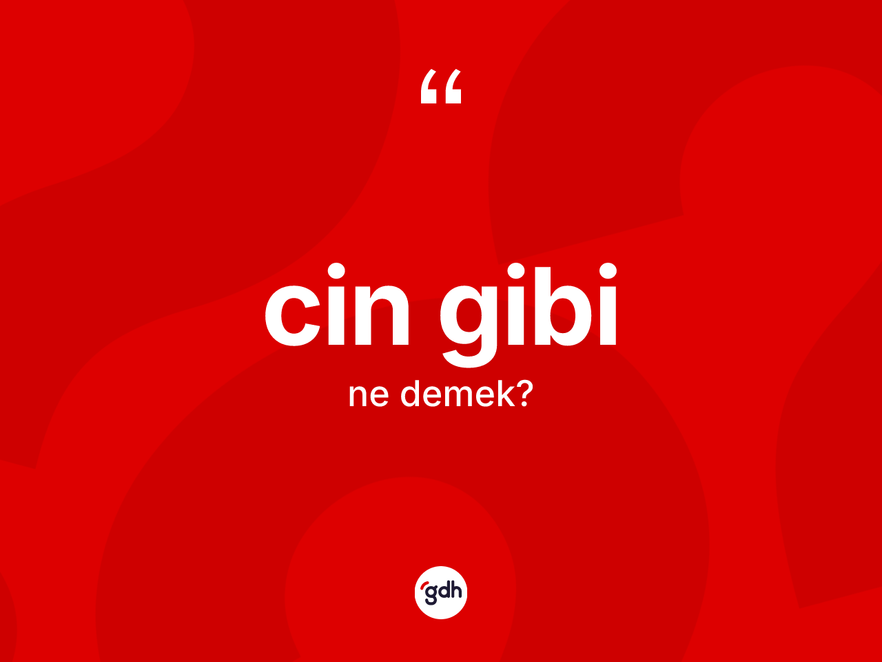 Cin gibi ne anlama gelir? Cin gibi ifadesi nerede kullanılır?