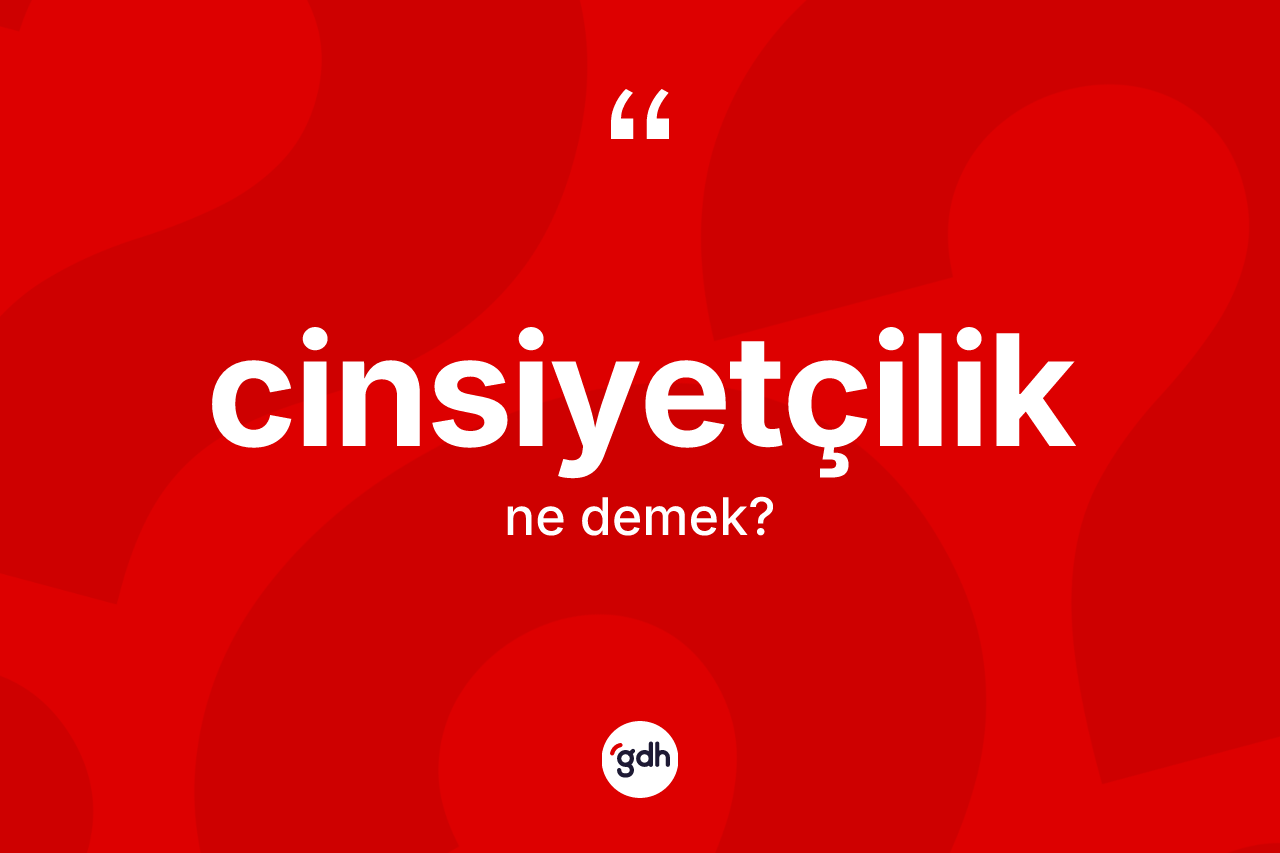 Cinsiyetçilik kelimesinin sözlükteki tanımı nedir? Cinsiyetçiliğin TDK'ya göre anlamı nedir?