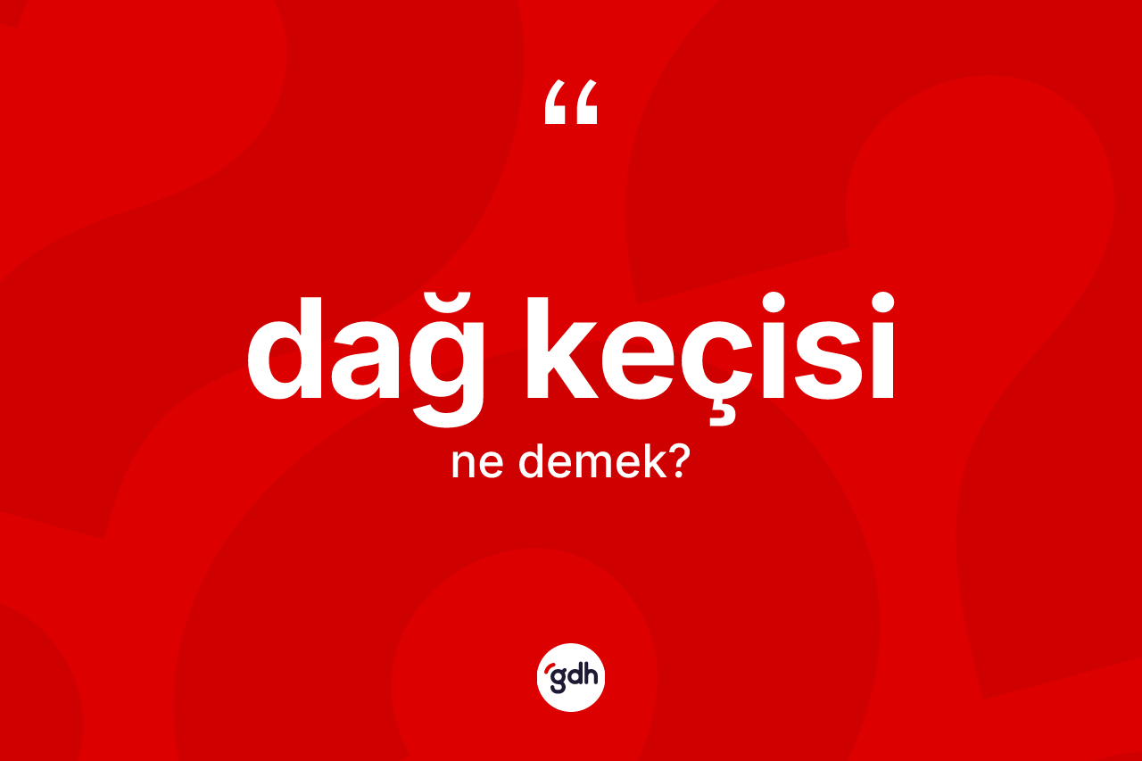 Dağ keçisi kelimesi ne demek? Dağ keçisinin TDK'ya göre anlamı nedir?