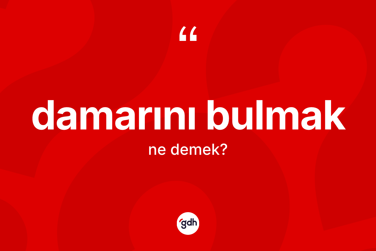 Damarını bulmak ifadesinin kısaca anlamı nedir? Damarını bulmak ifadesi nerede kullanılır?