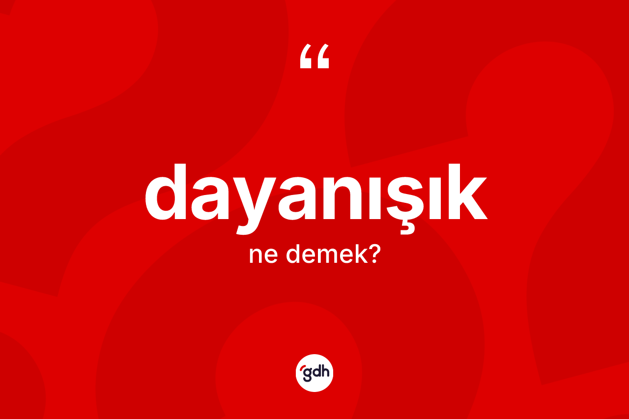 Dayanışık kelimesinin tanımı nedir? Dayanışık kelimesinin TDK'ya göre açıklaması nedir?