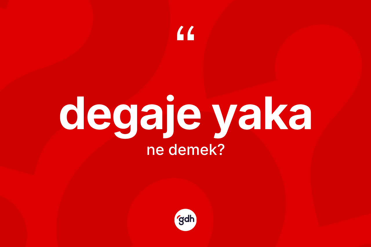 Degaje yaka kelimesinin anlamı nedir? Degaje yaka kelimesinin TDK anlamı nedir?