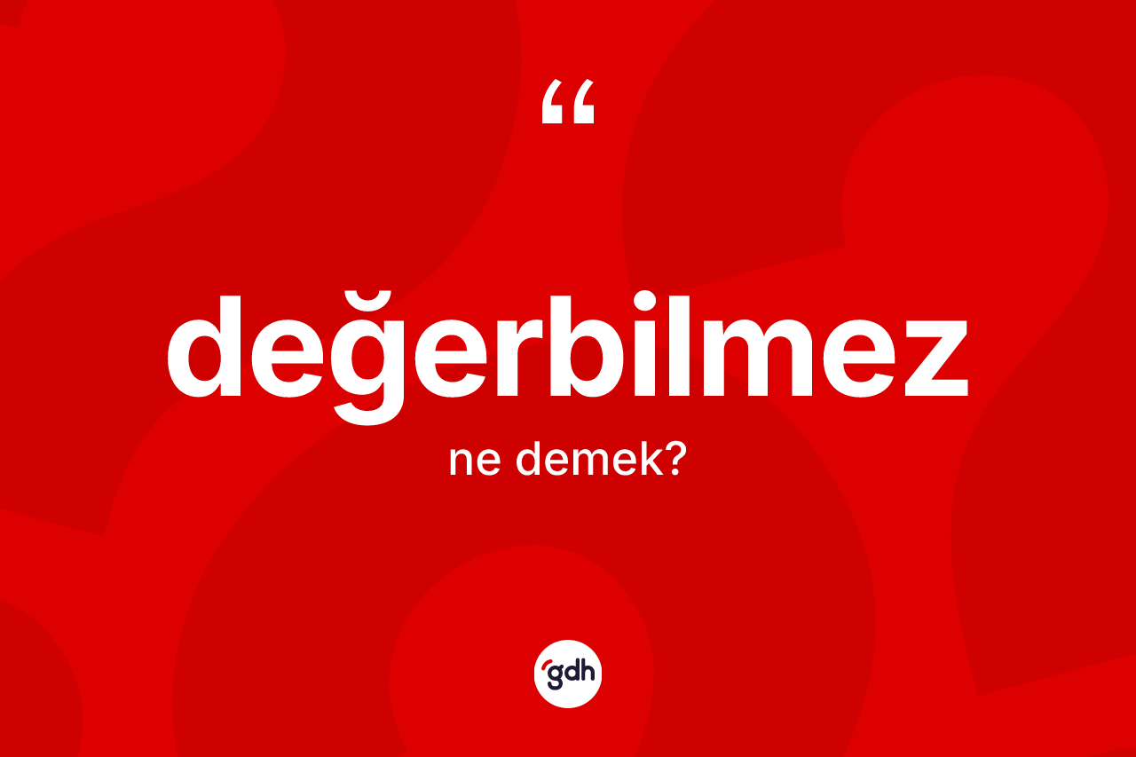 Değerbilmez kelimesi ne anlama gelir? Değerbilmezin TDK'ya göre anlamı nedir?
