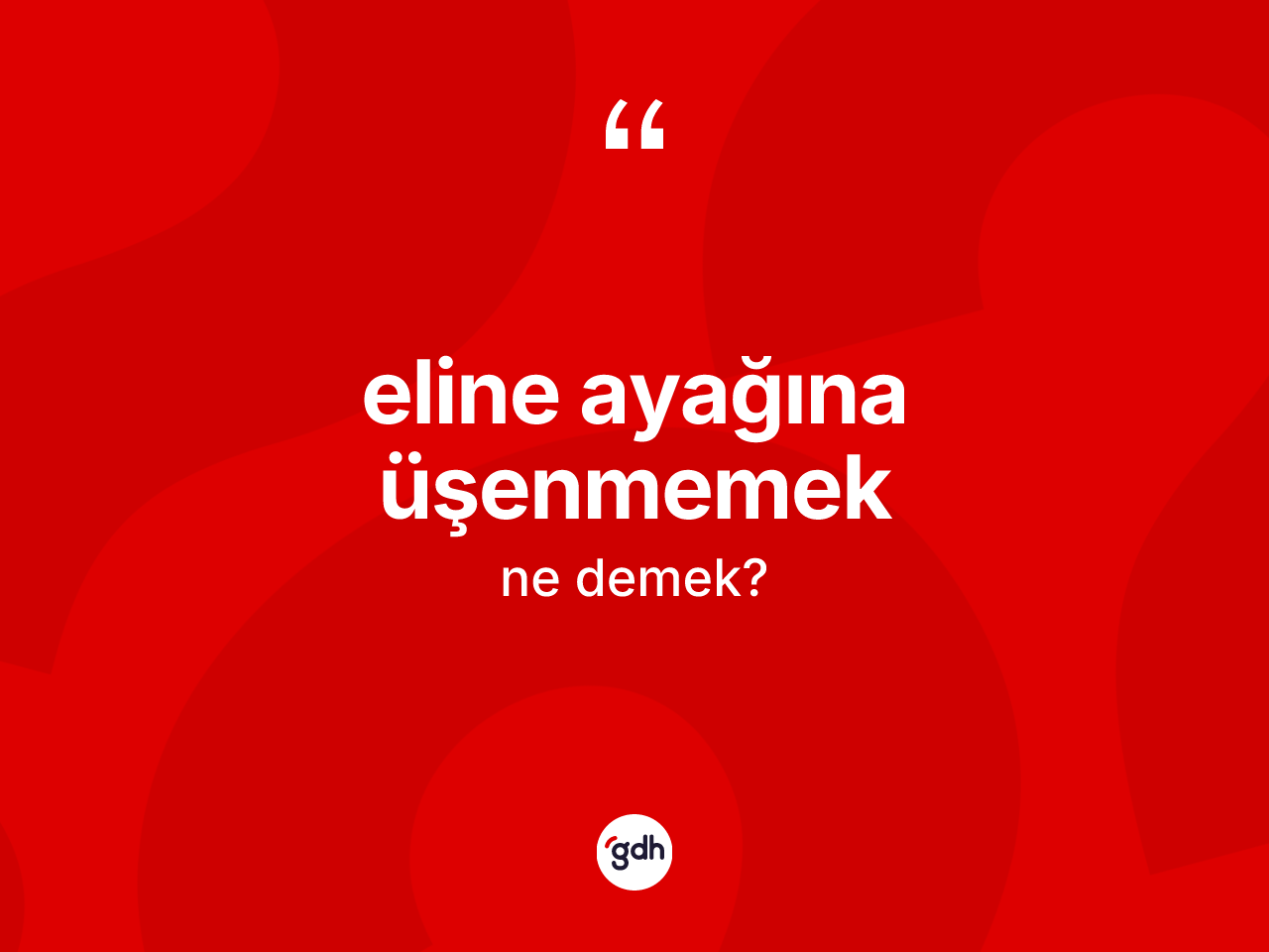 Eline ayağına üşenmemek ifadesinin tanımı nedir? Eline ayağına üşenmemek ifadesinin TDK anlamı nedir?