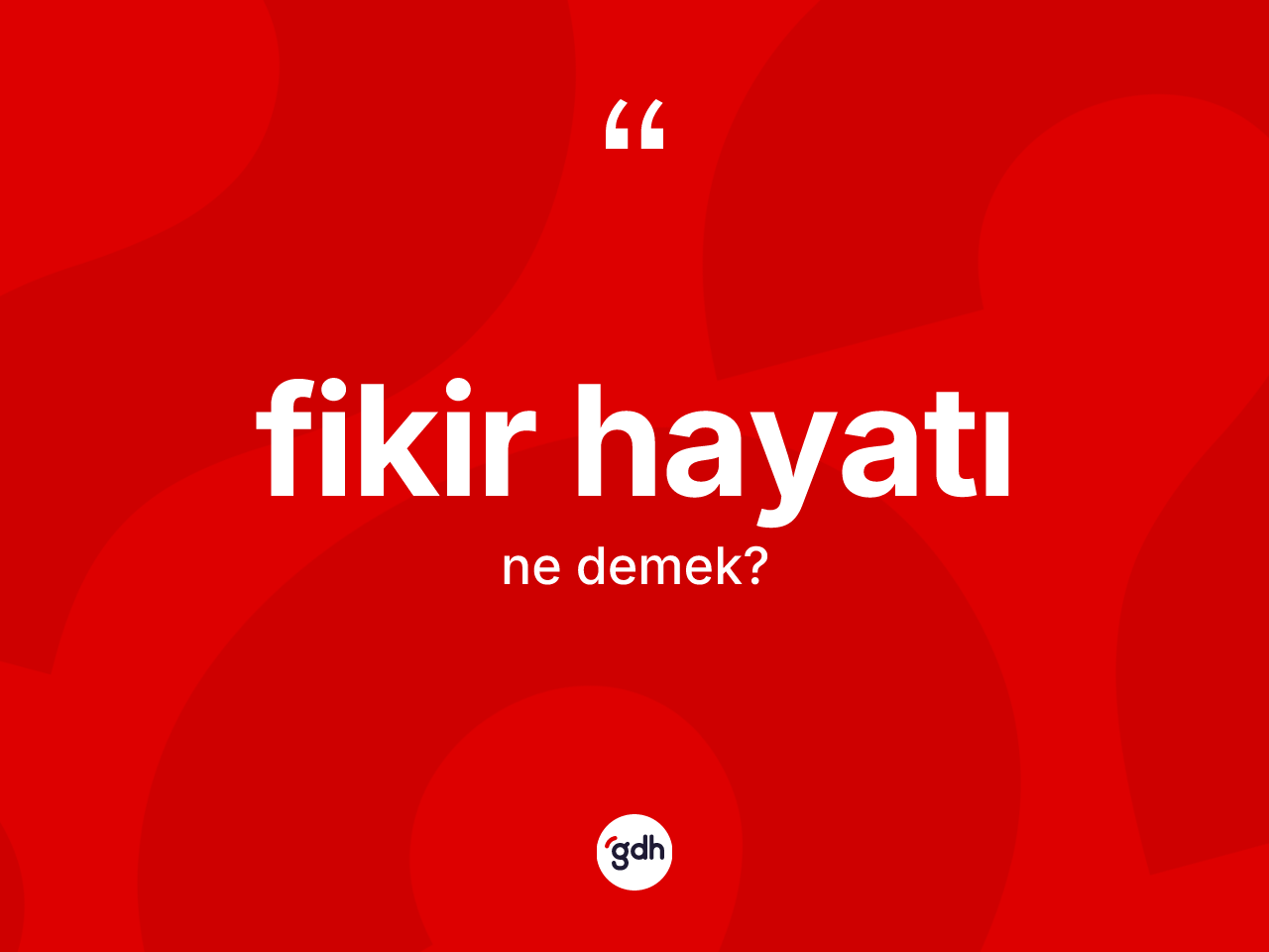 Fikir hayatı nedir? Fikir hayatı kelimesinin özellikleri nelerdir?