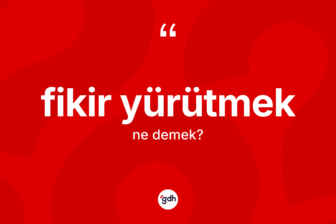 Fikir yürütmek deyimi ne demek? Fikir yürütmek ifadesi nerede kullanılır?