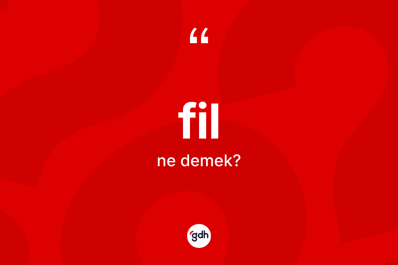 Fil kelimesinin anlamı nedir? Filin halk arasındaki kullanımı nasıldır?
