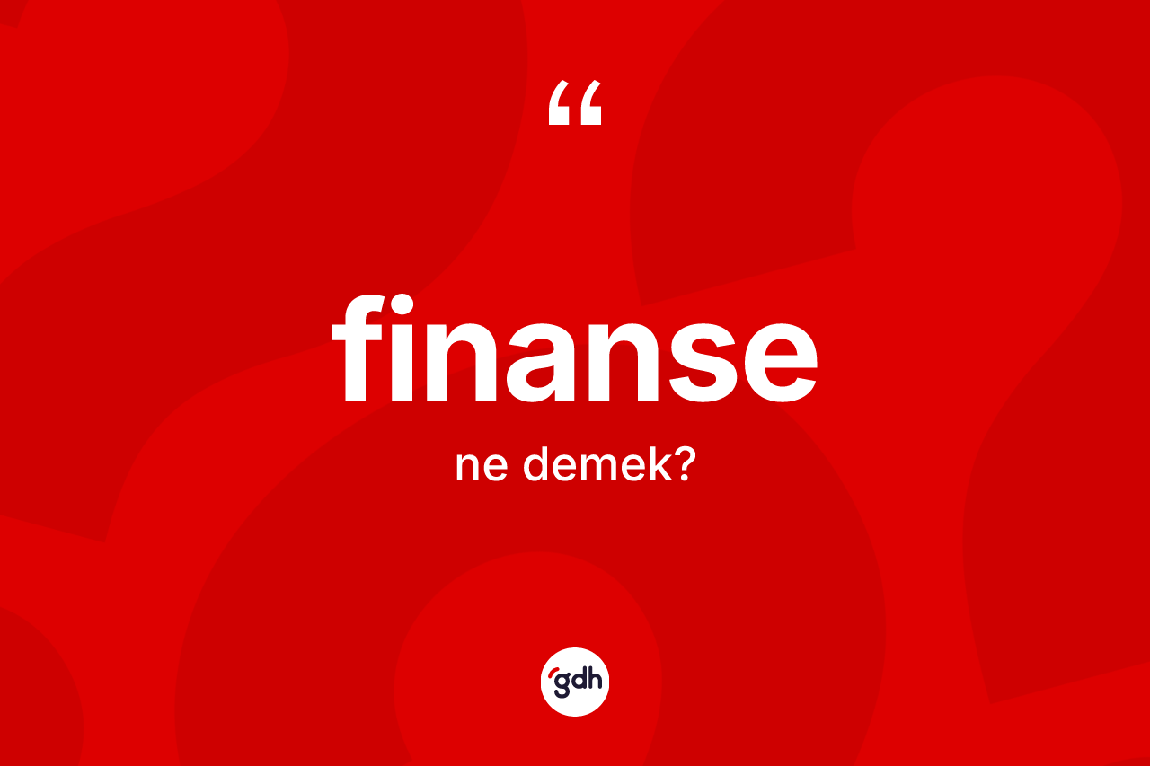 Finanse ne anlama gelir? Finansenin TDK'ya göre anlamı nedir?