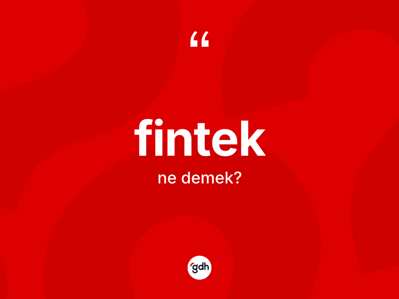 Fintek kelimesinin sözlükteki tanımı nedir? Finteğin TDK'ya göre anlamı nedir?