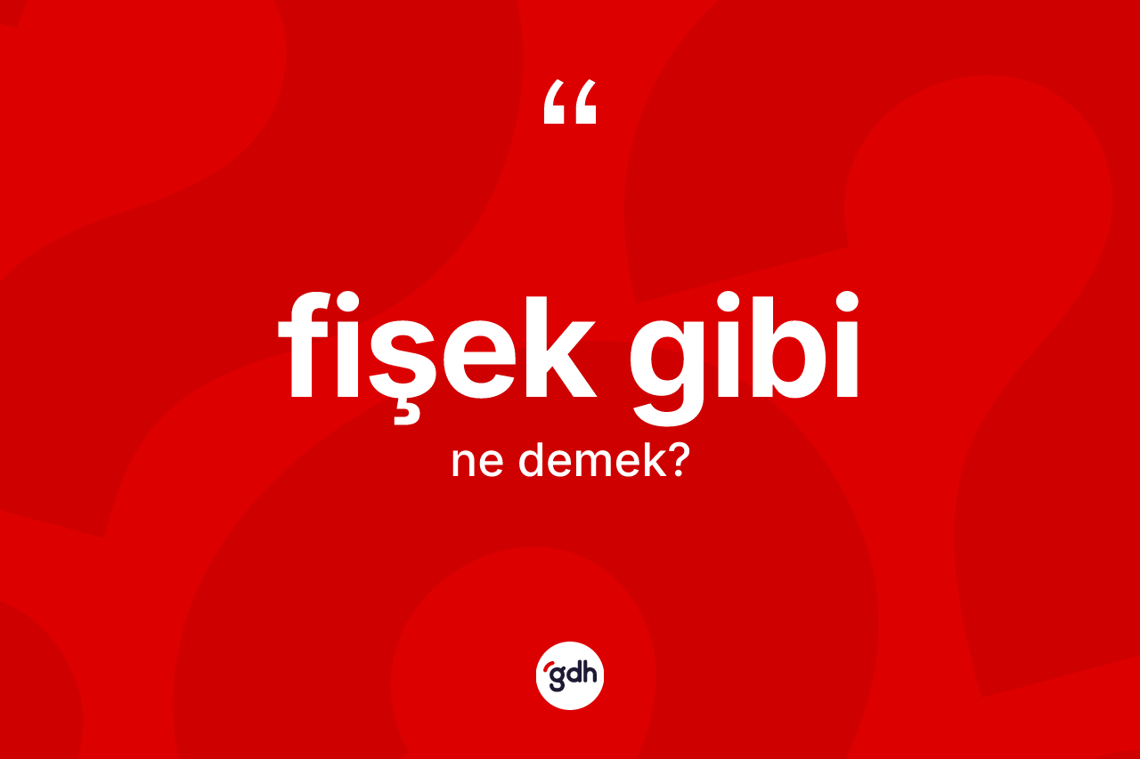 Fişek gibi ifadesinin tanımı nedir? Fişek gibi ifadesi nerede kullanılır?