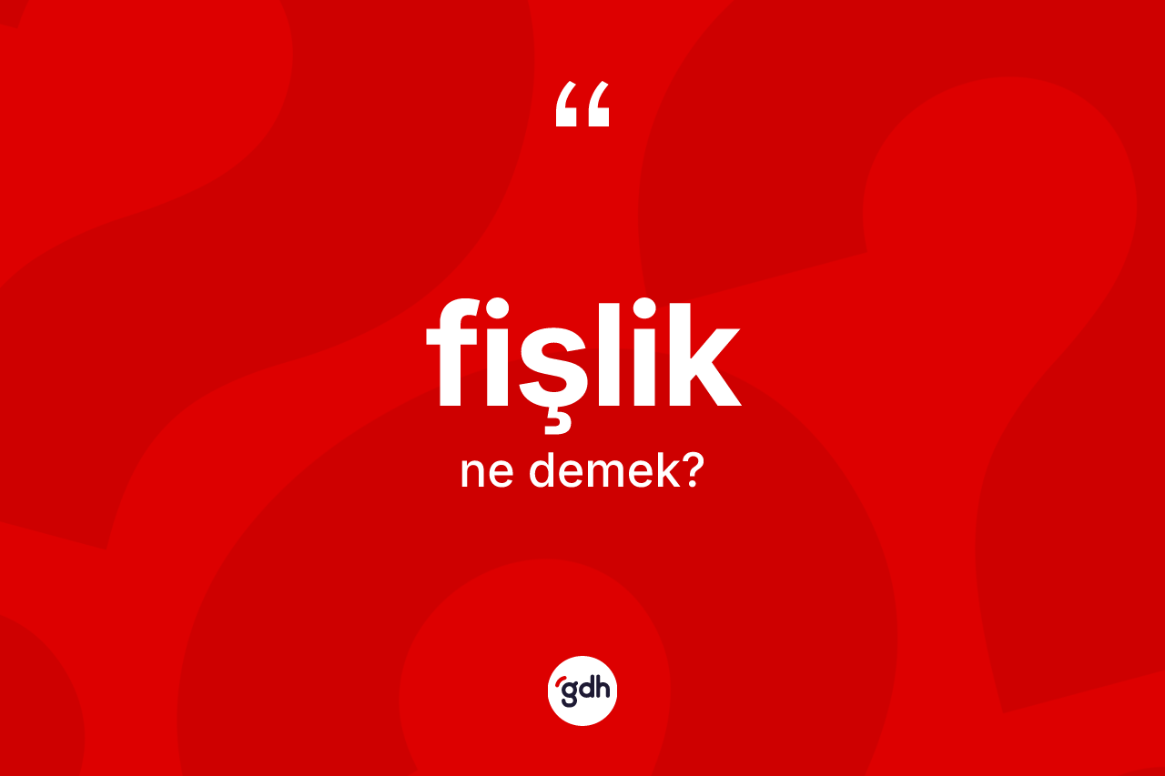 Fişlik nedir? Fişliğin sözlükteki anlamı nedir?