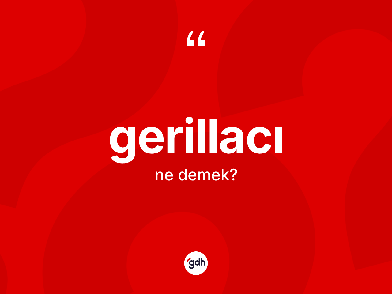 Gerillacı kelimesi nedir? Gerillacı kelimesinin TDK'ya göre açıklaması nedir?