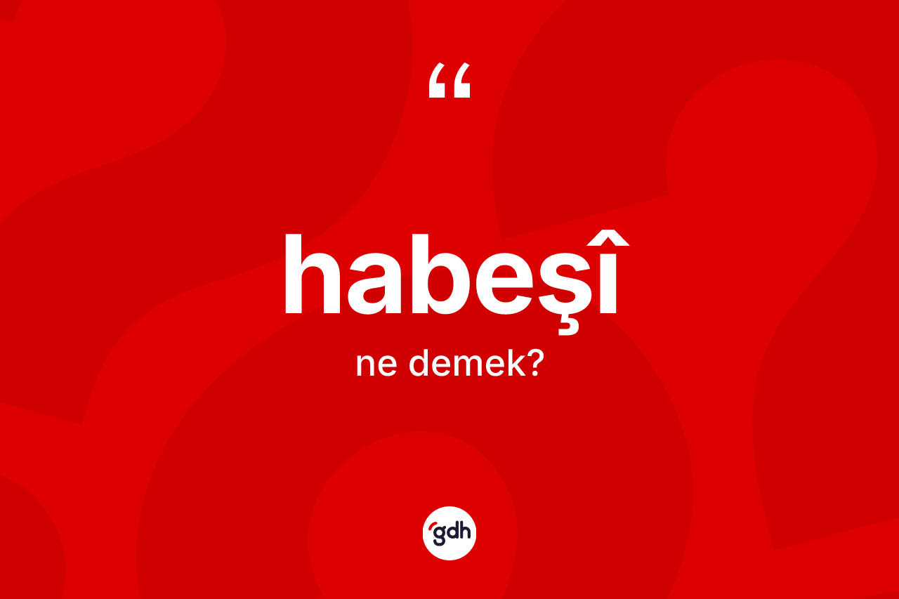 Habeşî kelimesinin anlamı nedir? Habeşî'in sözlükteki anlamı nedir?