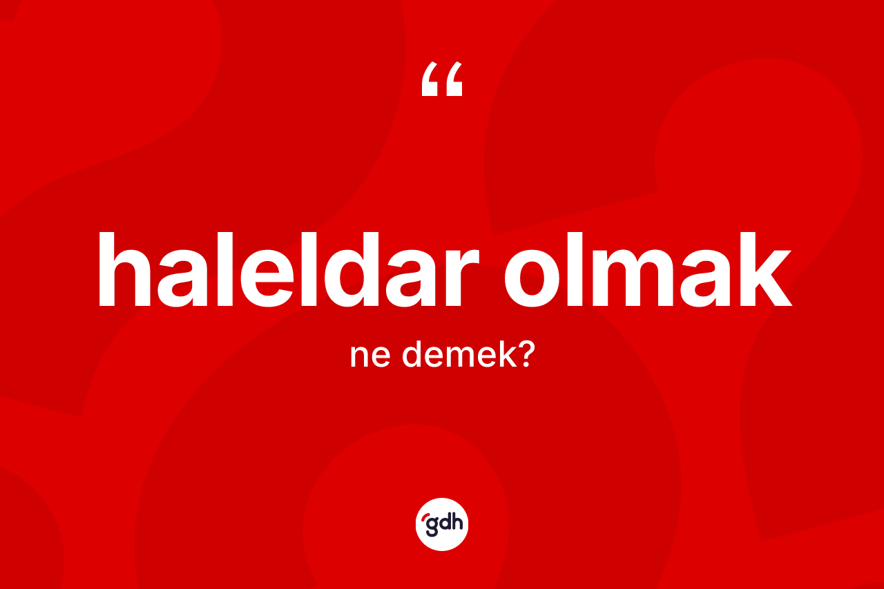 Haleldar olmak ifadesinin kısaca anlamı nedir? Haleldar olmak ifadesinin TDK anlamı nedir?