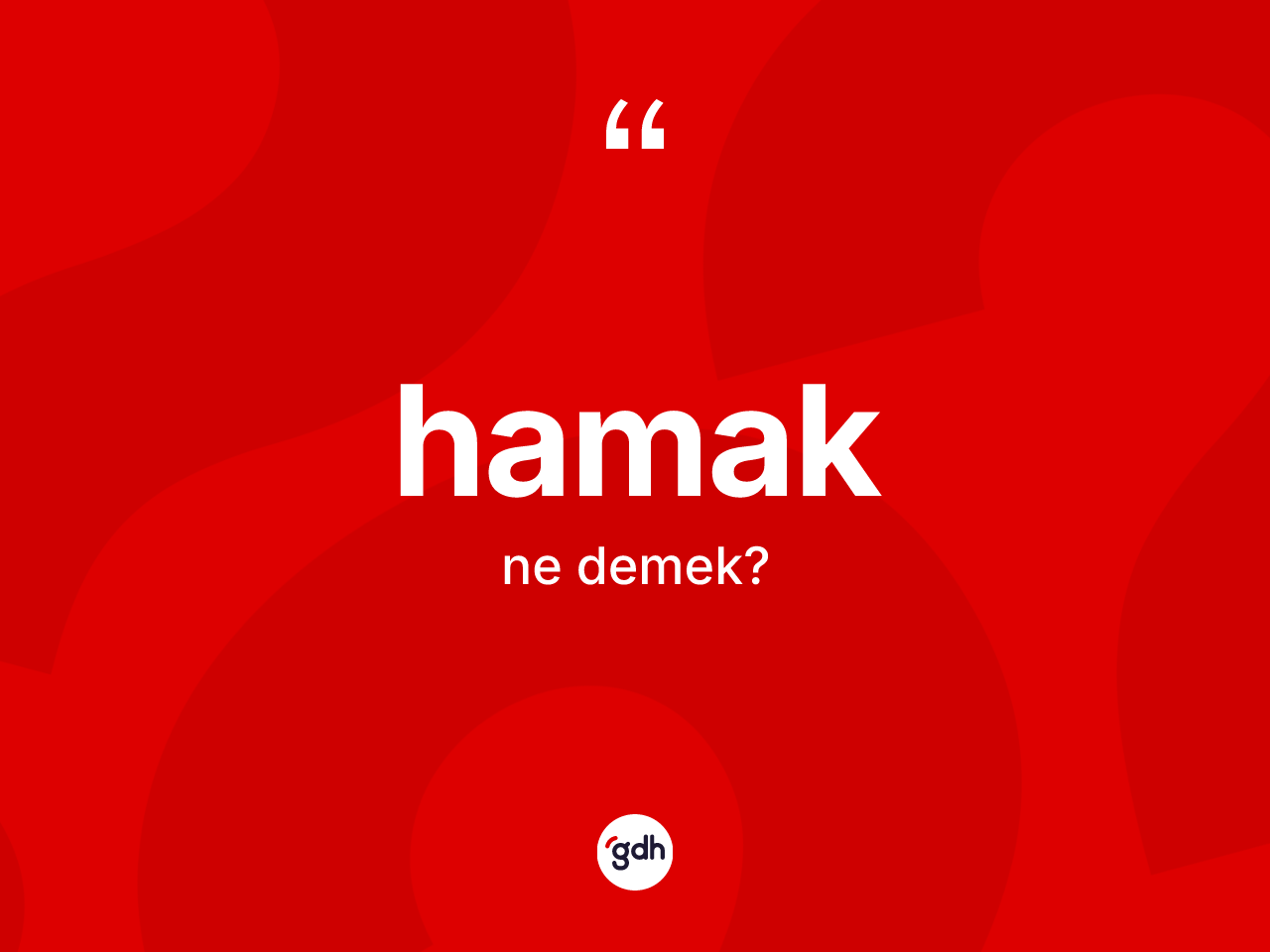 Hamak kelimesinin anlamı nedir? Hamağın kısaca tanımı nedir?