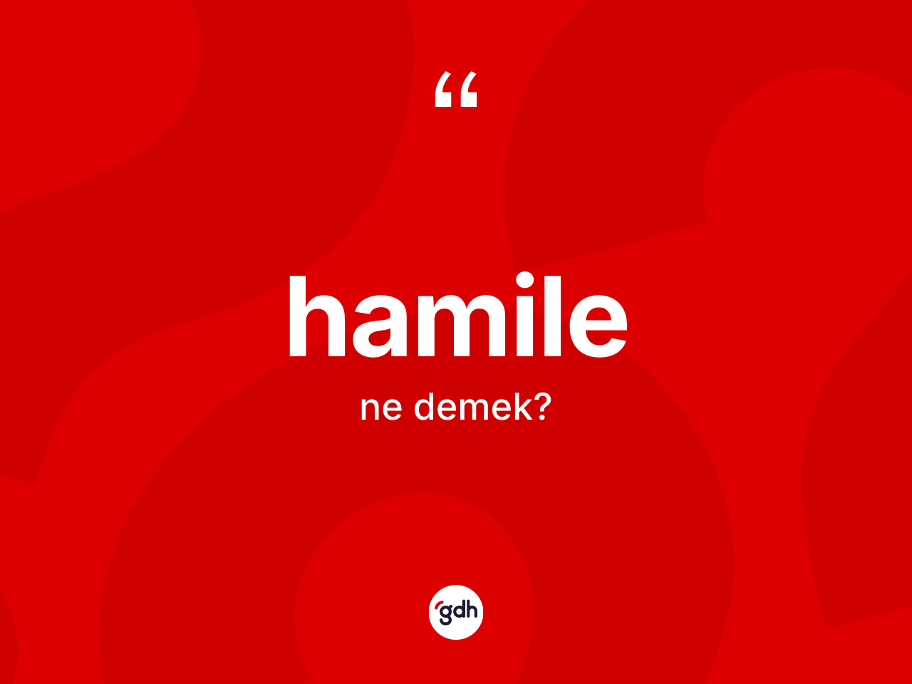Hamile kelimesinin sözlükteki tanımı nedir? Hamilenin sözlükteki anlamı nedir?