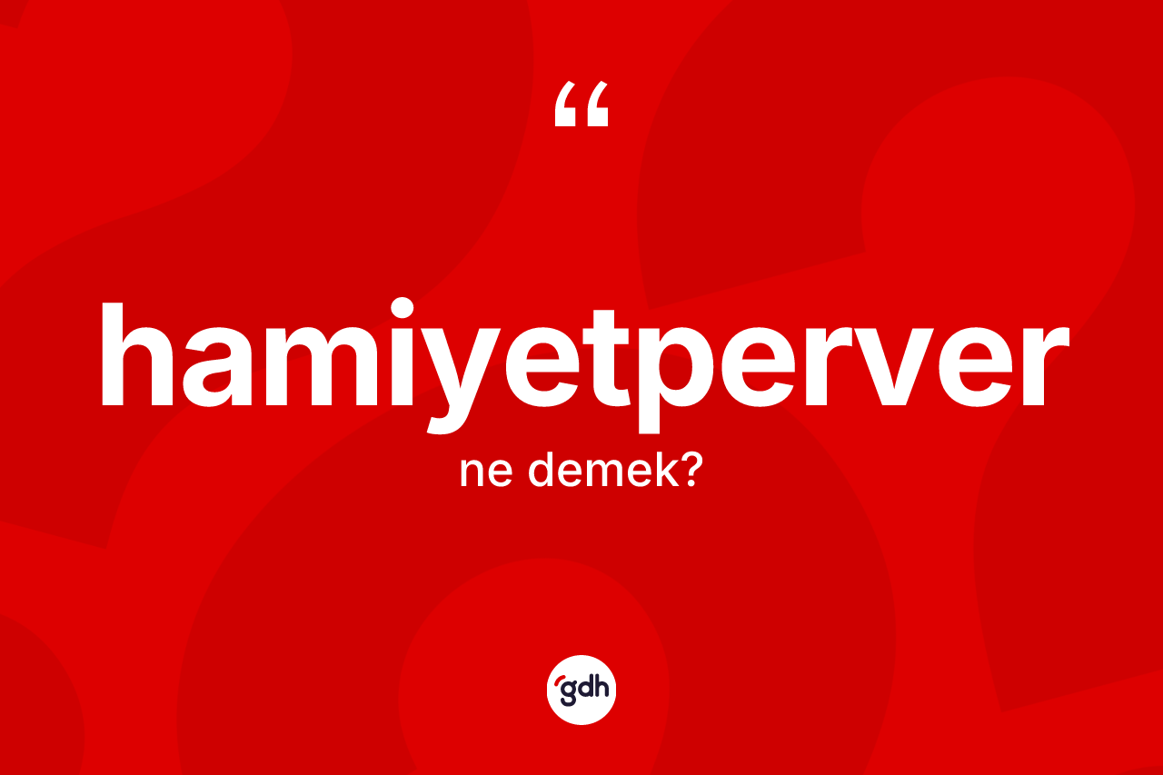 Hamiyetperver nedir? Hamiyetperverin TDK'ya göre anlamı nedir?