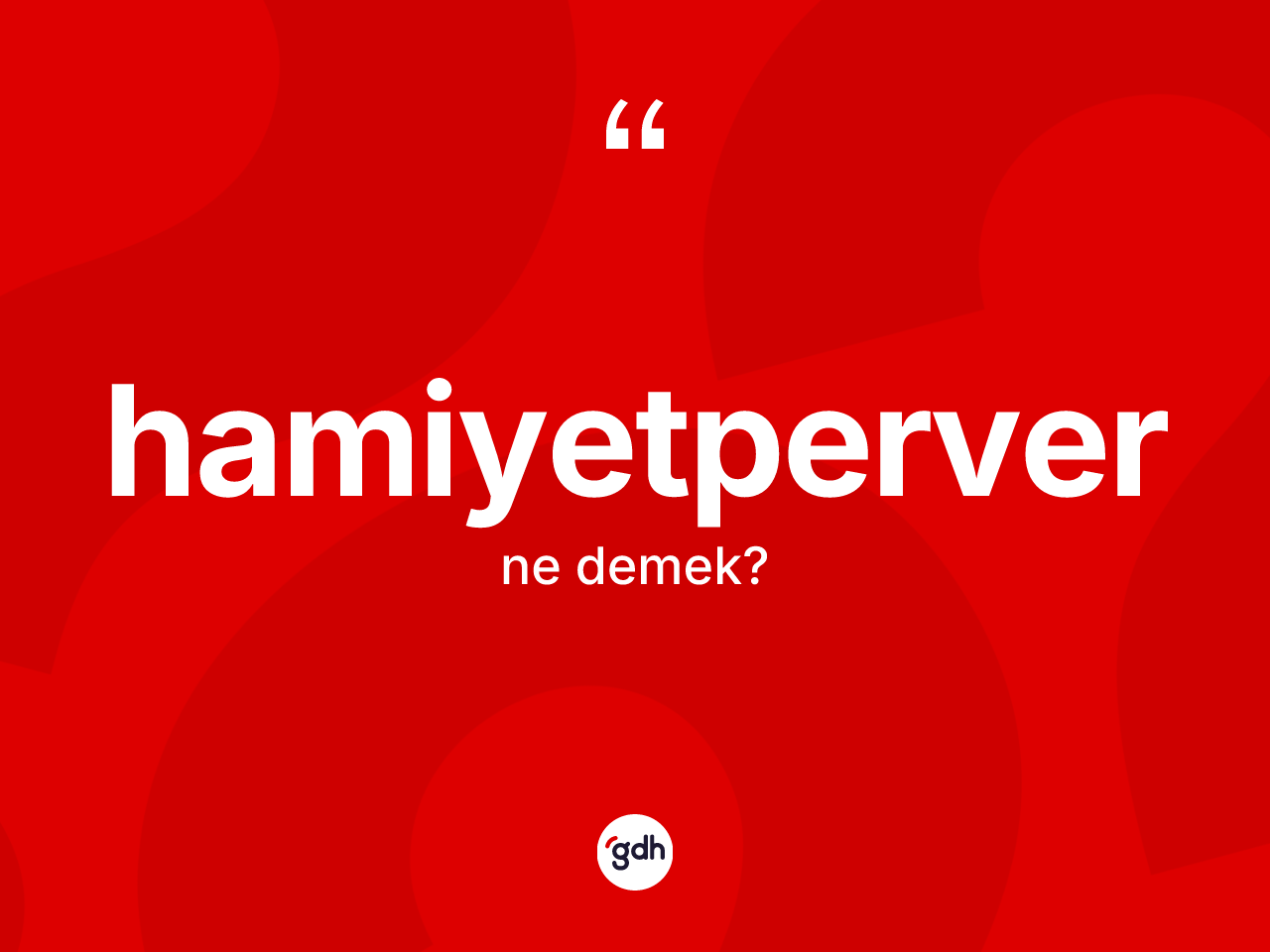 Hamiyetperver nedir? Hamiyetperverin TDK'ya göre anlamı nedir?