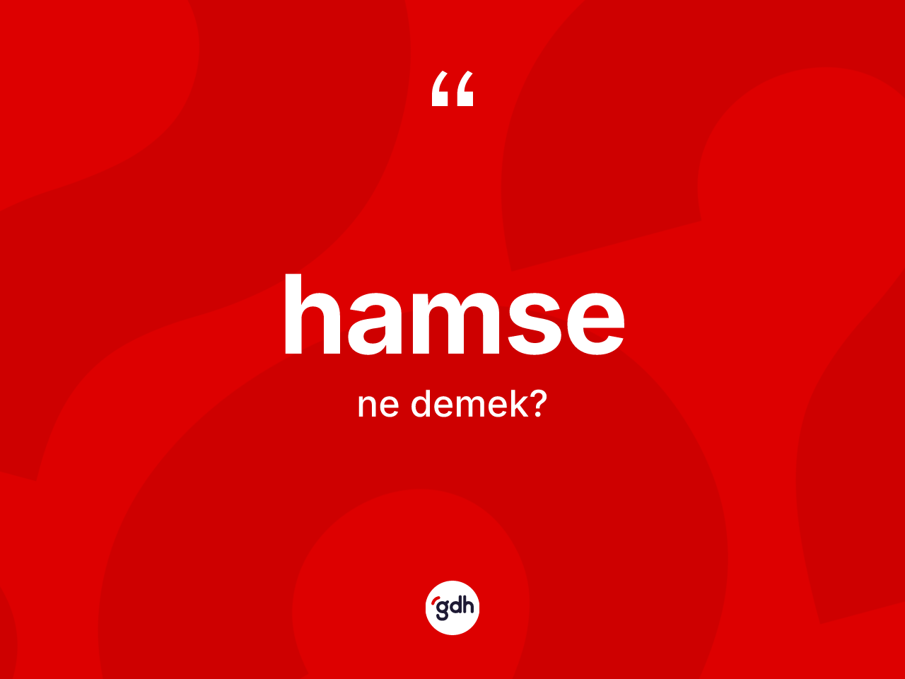 Hamse kelimesinin sözlükteki tanımı nedir? Hamsenin TDK'ya göre anlamı nedir?
