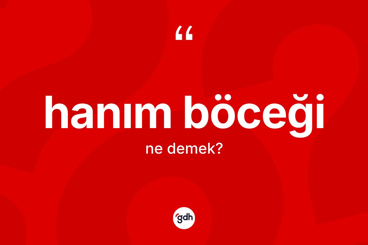 Hanım böceği ne anlama gelir? Hanım böceğinin sözlükteki anlamı nedir?