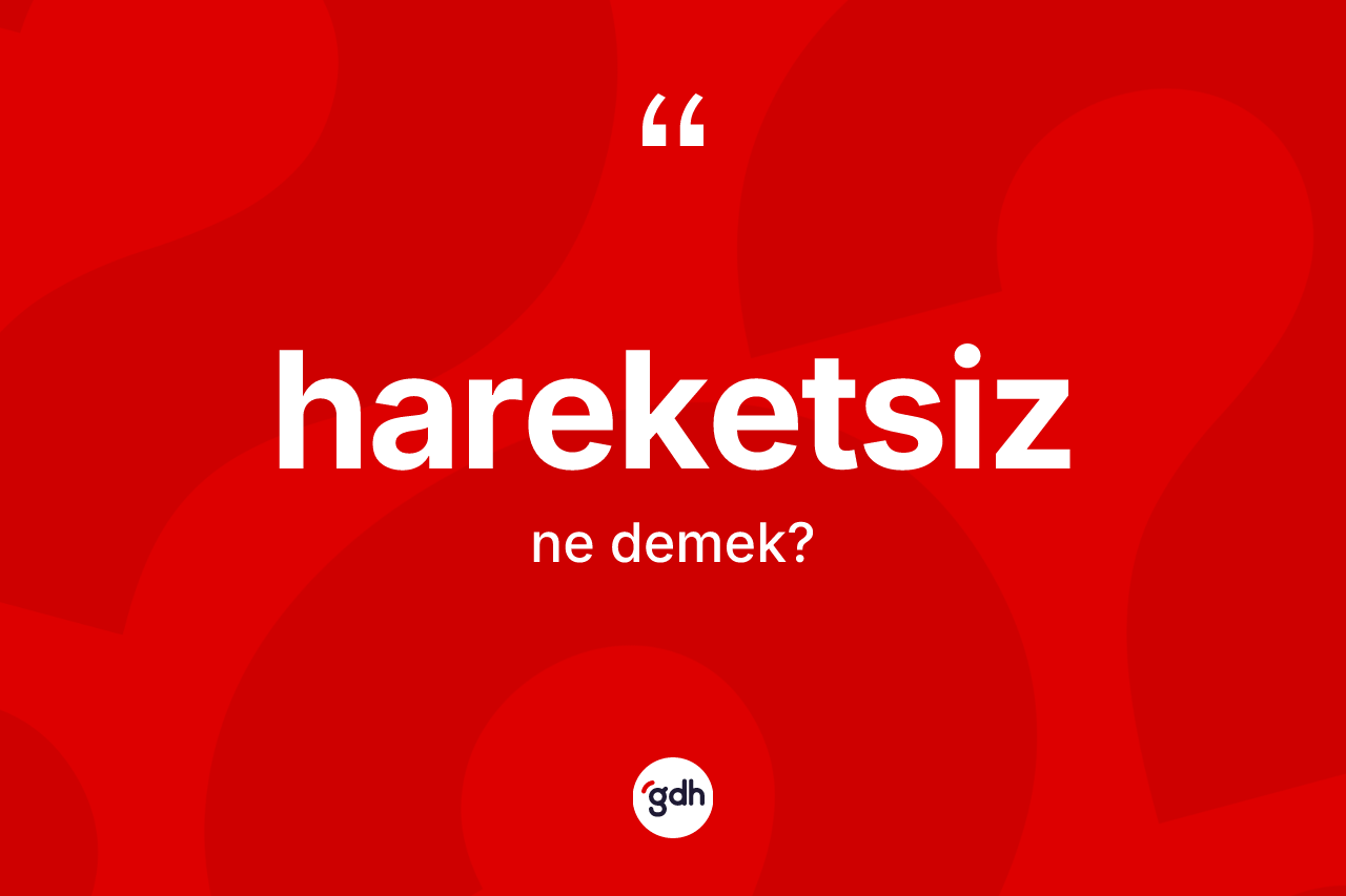 Hareketsiz kelimesinin anlamı nedir? Hareketsizin kısaca tanımı nedir?