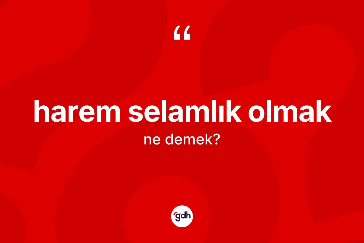 Harem selamlık olmak sözü nedir? Harem selamlık olmak ifadesi hangi durumlarda kullanılır