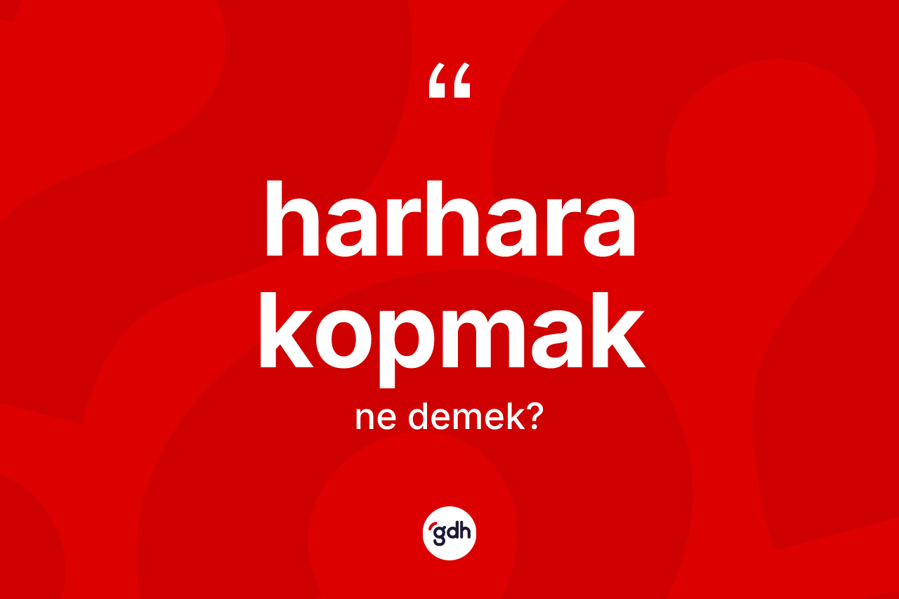 Harhara kopmak nedir? Harhara kopmak sözü hangi durumlarda kullanılır?